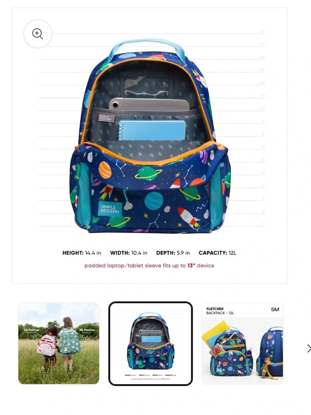 Simple Modern NWT Fletcher Kids' Backpack - Medium- Gabbys Dollhouse Friends